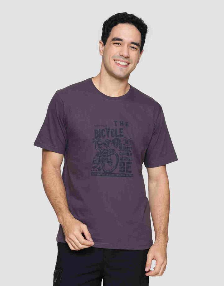 T Zone Print The Bicycle Kaos Lengan Pendek Pria