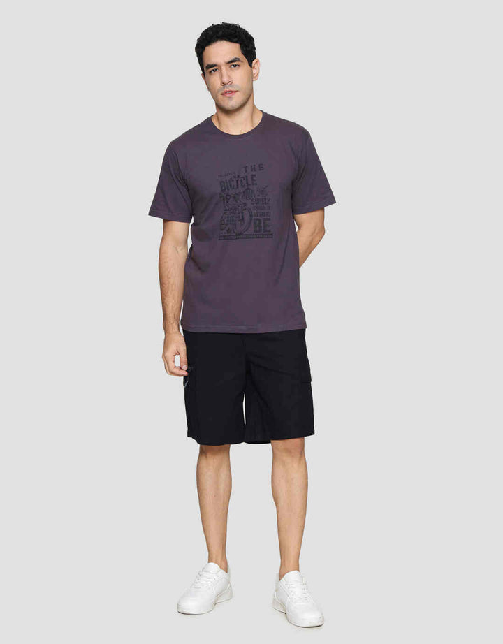 T Zone Print The Bicycle Kaos Lengan Pendek Pria