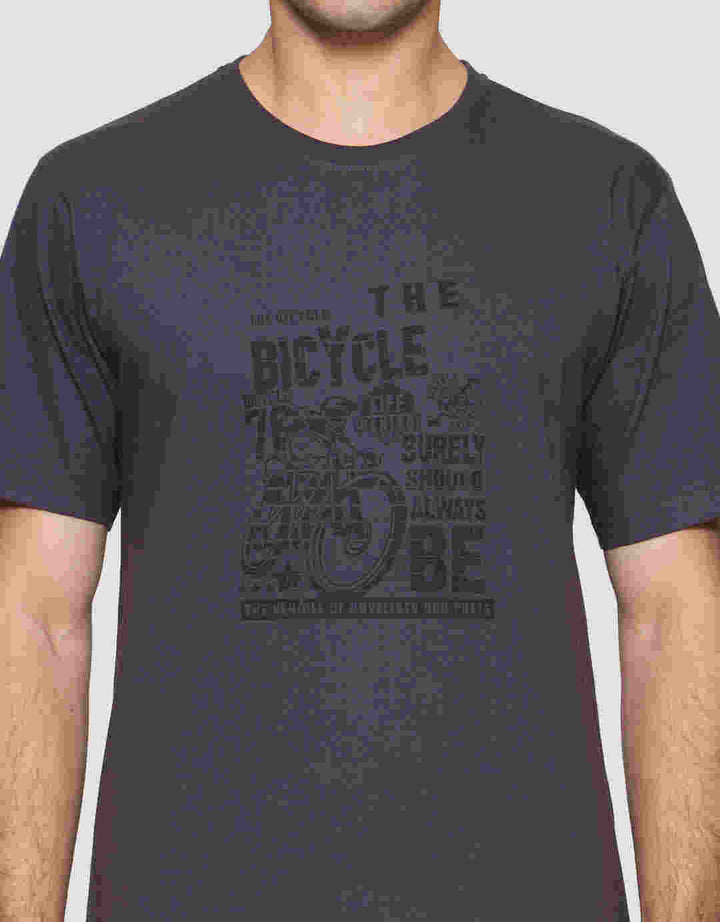 T Zone Print The Bicycle Kaos Lengan Pendek Pria