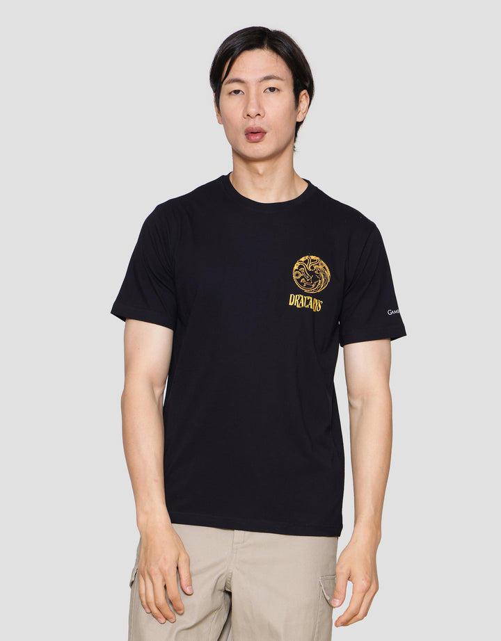 T Zone Wb Print Got Dracarys Kaos Lengan Pendek Pria