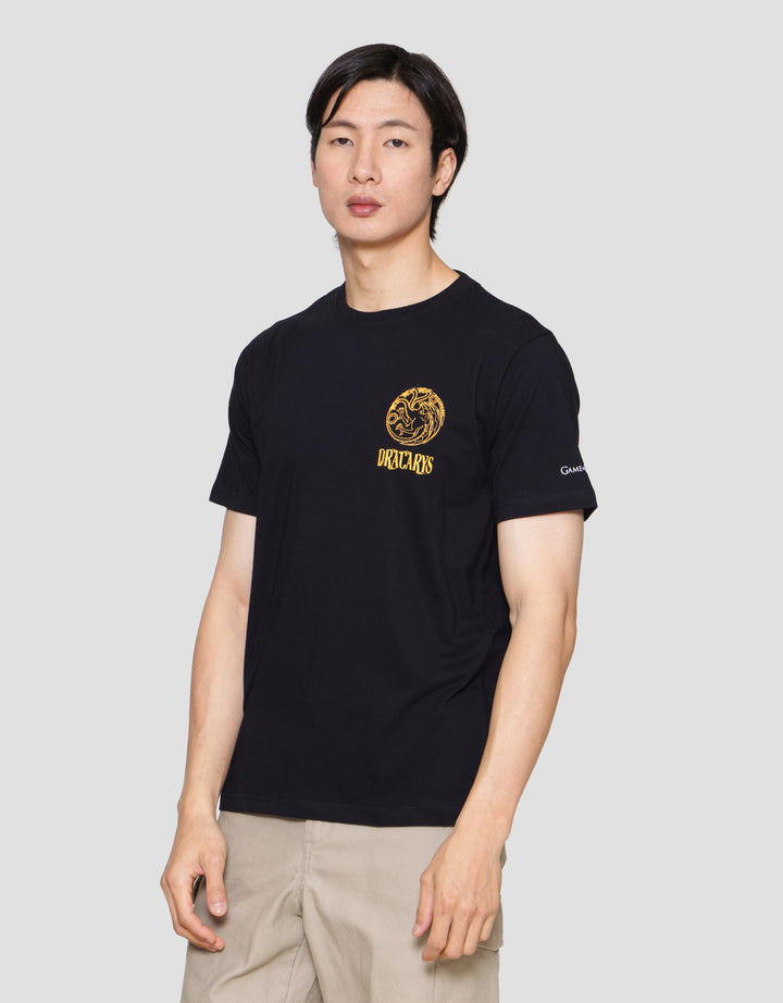 T Zone Wb Print Got Dracarys Kaos Lengan Pendek Pria