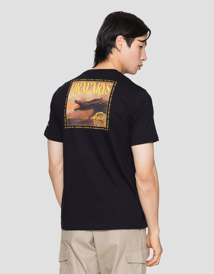 T Zone Wb Print Got Dracarys Kaos Lengan Pendek Pria