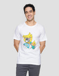 T Zone Wb Tom And Jerry Banana Print Kaos Lengan Pendek Pria