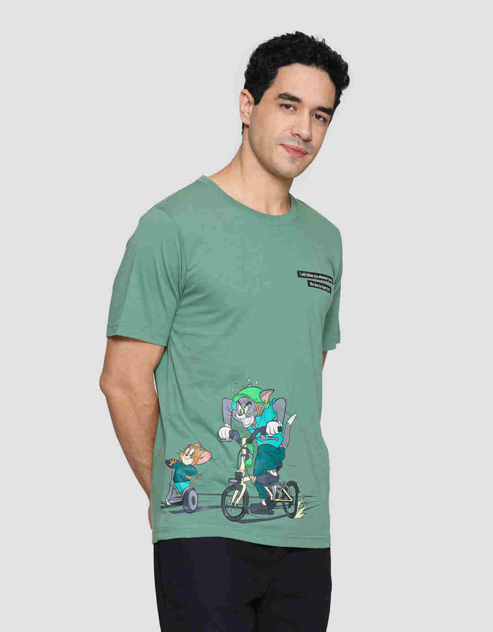 T Zone Print Wb Tom And Jerry Print Kaos Lengan Pendek Pria