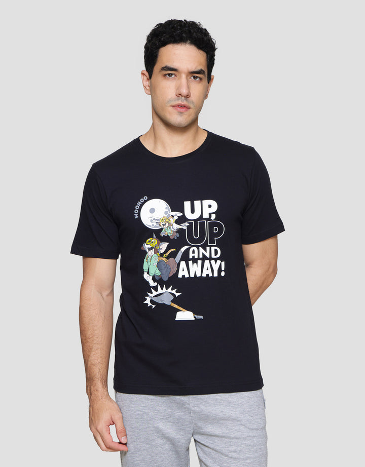 T Zone Wb Tom And Jerry Up Up And Away Kaos Lengan Pendek Pria