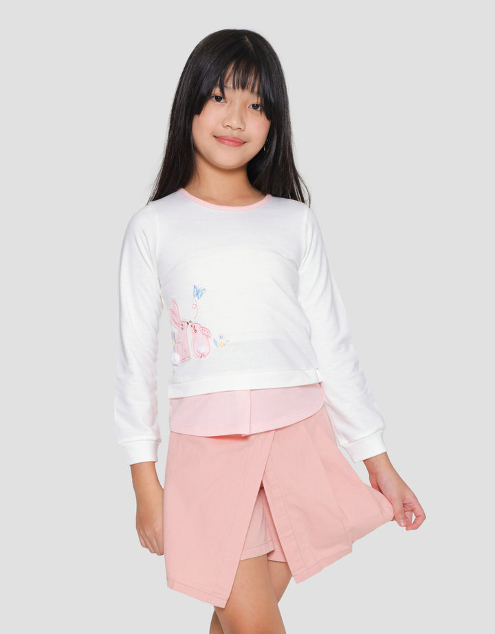 Little M Aplikasi Bunny Sweater Anak Perempuan
