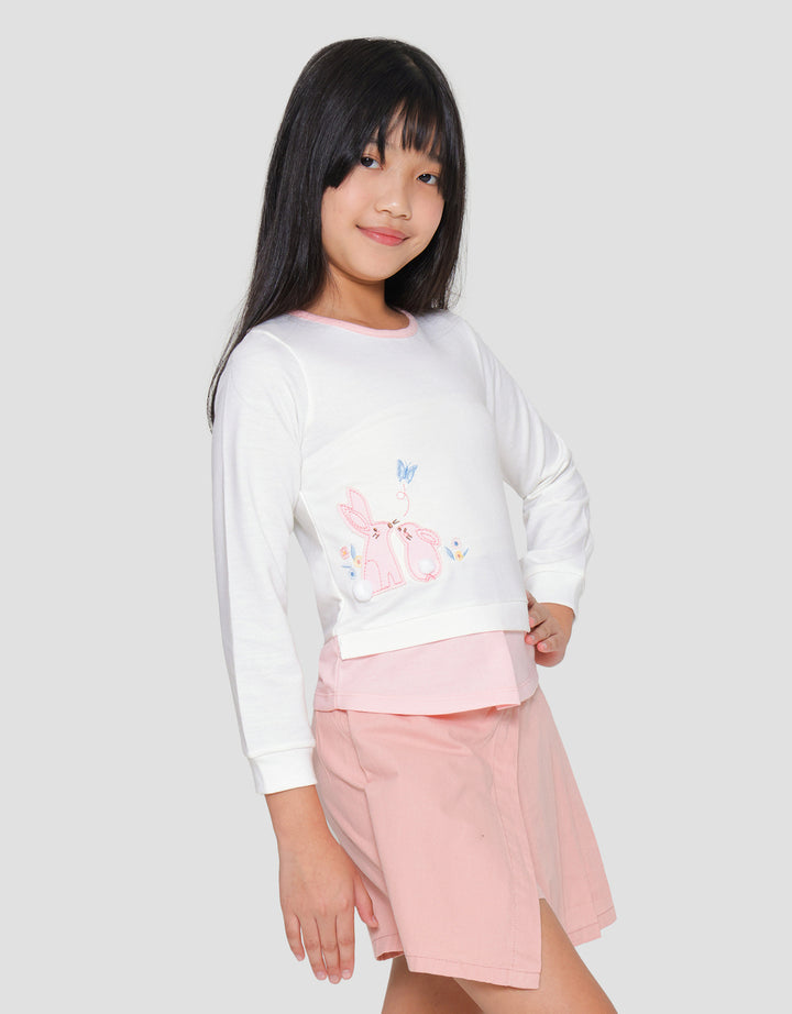 Little M Aplikasi Bunny Sweater Anak Perempuan