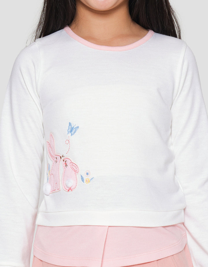 Little M Aplikasi Bunny Sweater Anak Perempuan