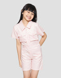 Little M Jumpsuit Celana Kantong Kargo Midi Dress Anak Perempuan