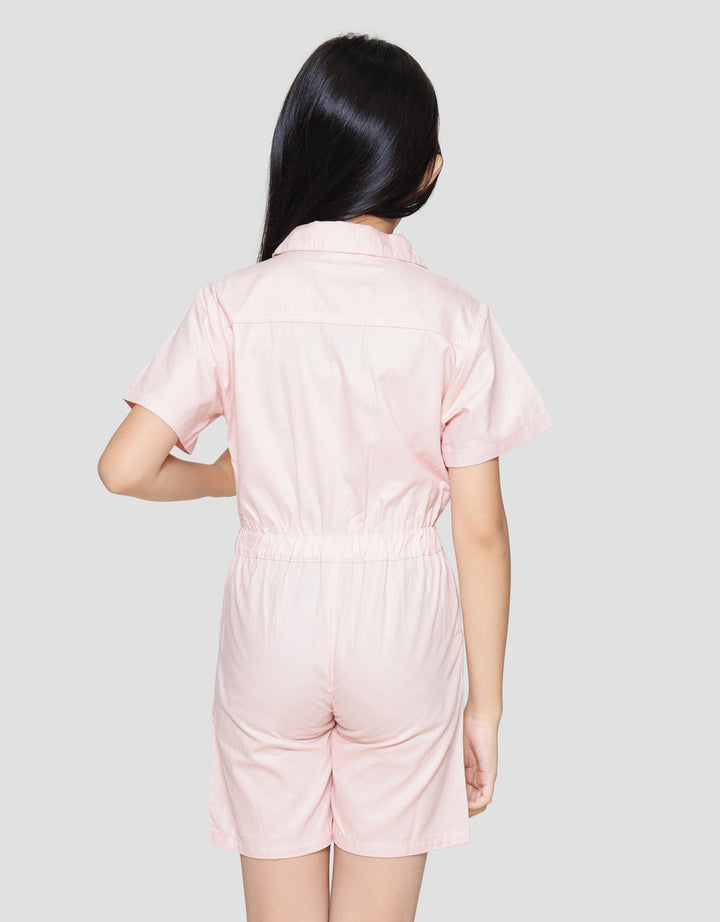 Little M Jumpsuit Celana Kantong Kargo Midi Dress Anak Perempuan