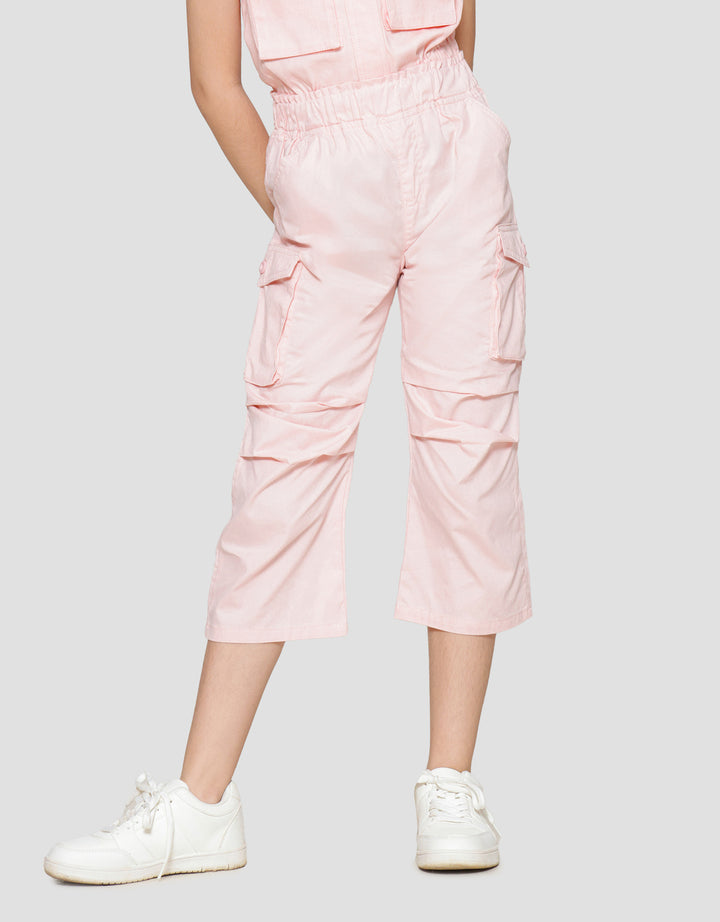 Little M Paperbag Kantong Cargo Celana Wide Leg Anak Perempuan