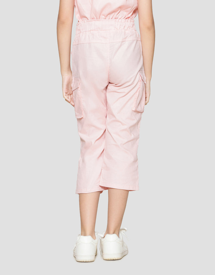 Little M Paperbag Kantong Cargo Celana Wide Leg Anak Perempuan