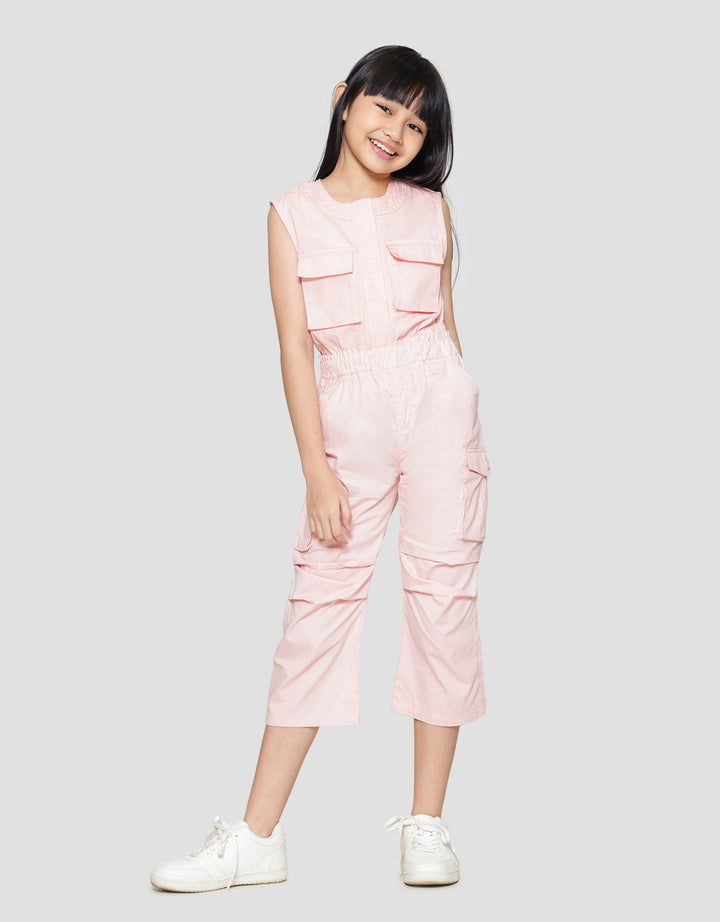 Little M Paperbag Kantong Cargo Celana Wide Leg Anak Perempuan