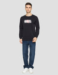 Marvel Logo Cracking Hd Sweater Pria