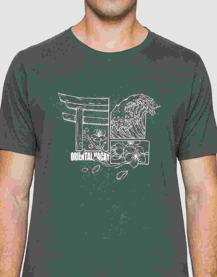 T Zone Big Size Theme Vacation Japan 5 Men's Short Sleeve T-shirt