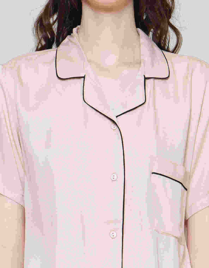 Nevada Setelan Piyama Solid Wanita