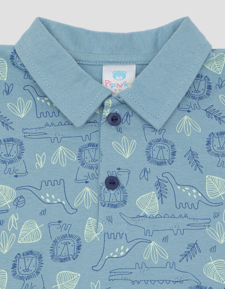 Pipiniko Safari Print Set Pakaian Anak Laki-laki