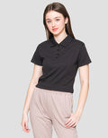Nevada Rib Kaos Polo Lengan Pendek Wanita