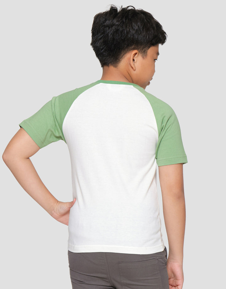 Little M Raglan Bear Explorer Kaos Lengan Pendek Anak Laki-laki