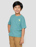 Little M Oversized Waffle Pocket Embro Croco Kaos Anak Laki-laki