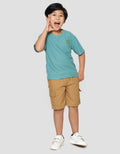 Little M Oversized Waffle Pocket Embro Croco Kaos Anak Laki-laki