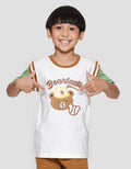 Little M Mighty Beartastic Print Kaos Lengan Pendek Anak Laki-laki