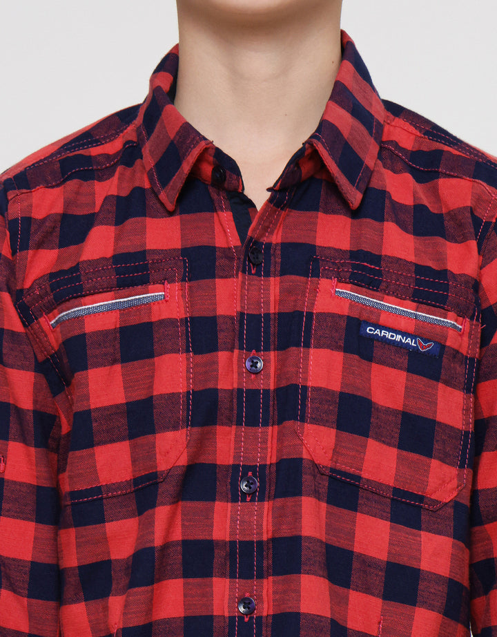 Cardinal Kids Boy Checks Kemeja Anak Laki-laki