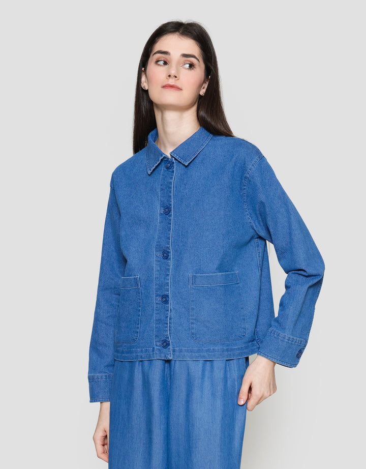 Connexion 2 Pocket Jaket Denim Wanita