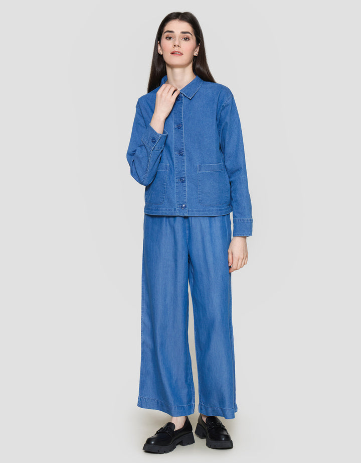 Connexion 2 Pocket Jaket Denim Wanita