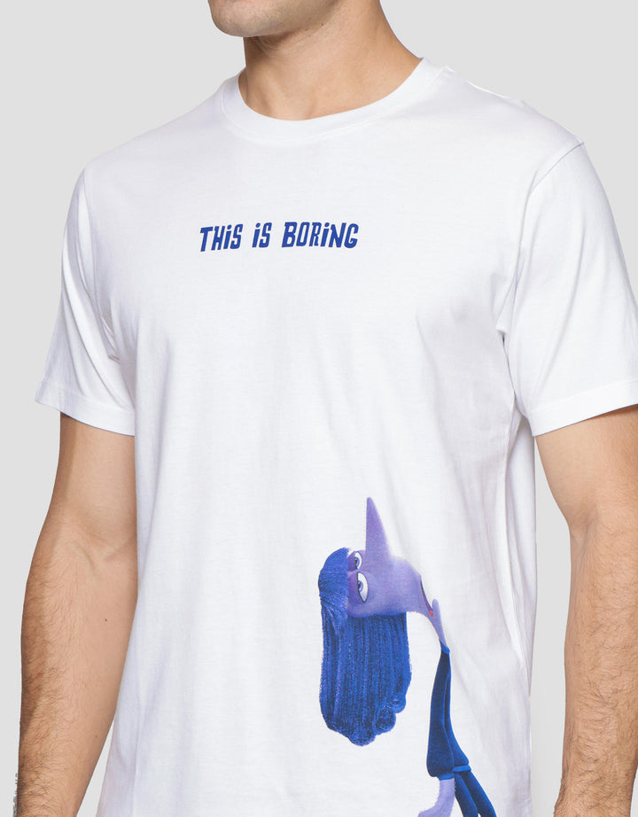 T Zone Disney Inside Out Boring Print Men's Short Sleeve T-Shirt
