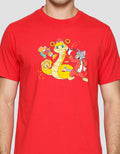T Zone Wb Tom And Jerry Cny Snake Print Kaos Lengan Pendek Pria