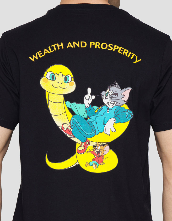 T Zone Wb Tom And Jerry Cny Simply Print Kaos Lengan Pendek Pria