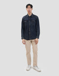 Gab's Washed Accent Kemeja Denim Pria