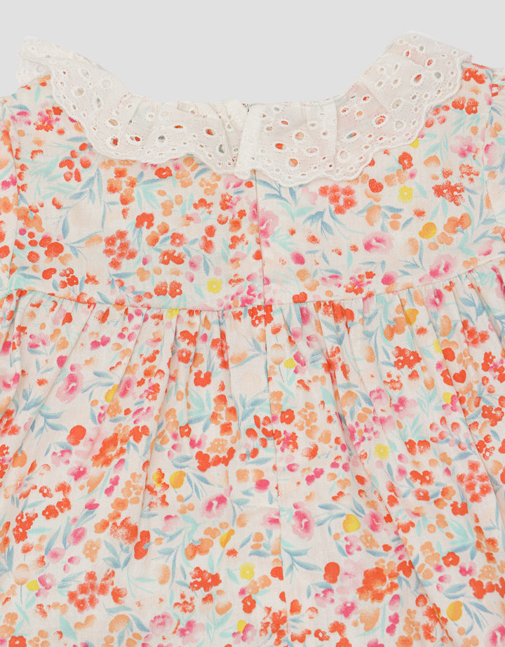 Little M Smock Renda Set Pakaian Anak Perempuan