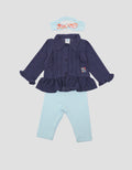 Pipiniko Of Three Denim W Royal Pakaian Setelan Anak Perempuan