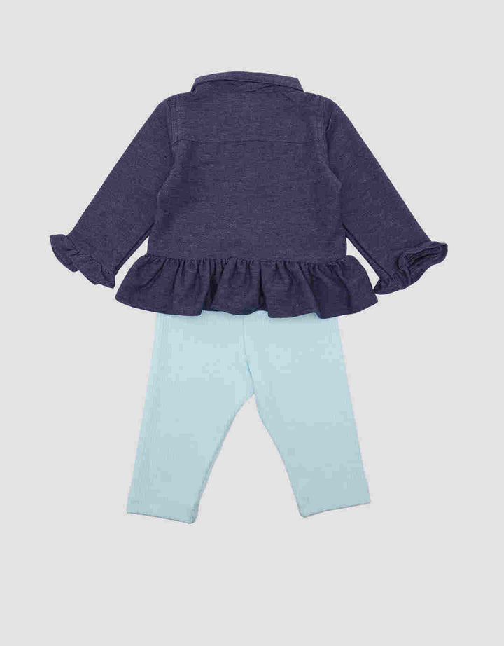 Pipiniko Of Three Denim W Royal Pakaian Setelan Anak Perempuan