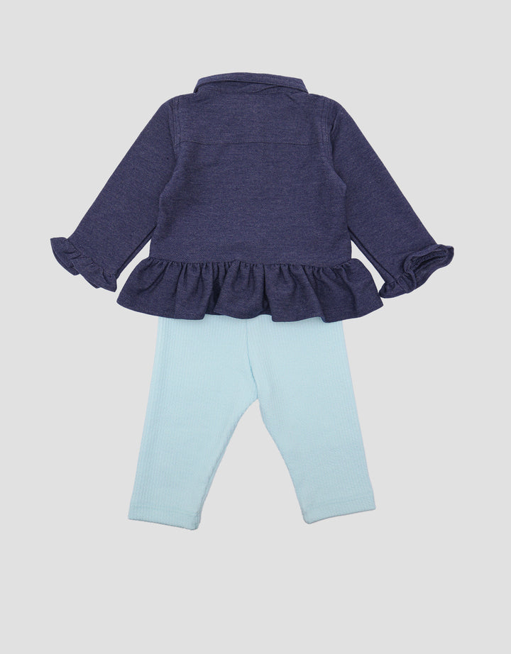 Pipiniko Of Three Denim W Royal Pakaian Setelan Anak Perempuan