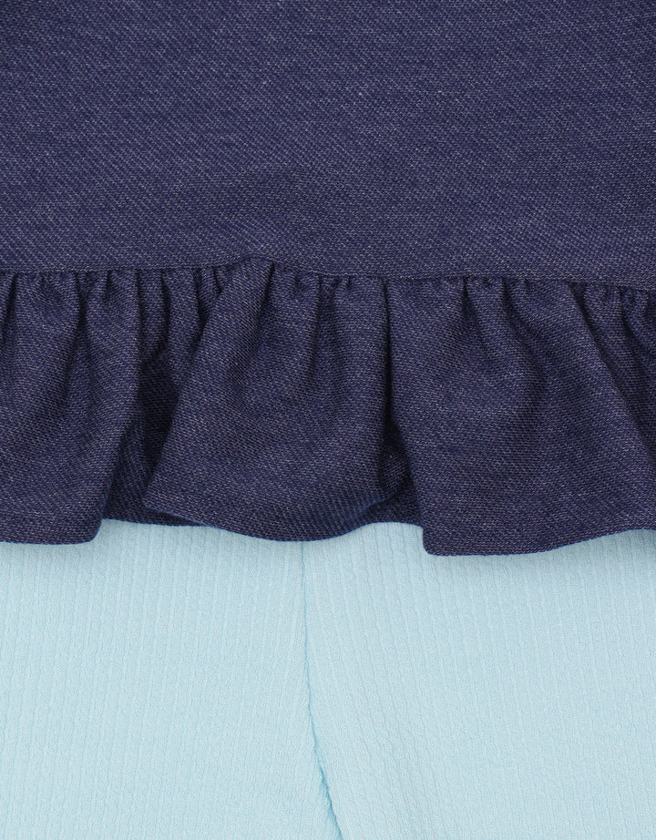 Pipiniko Of Three Denim W Royal Pakaian Setelan Anak Perempuan