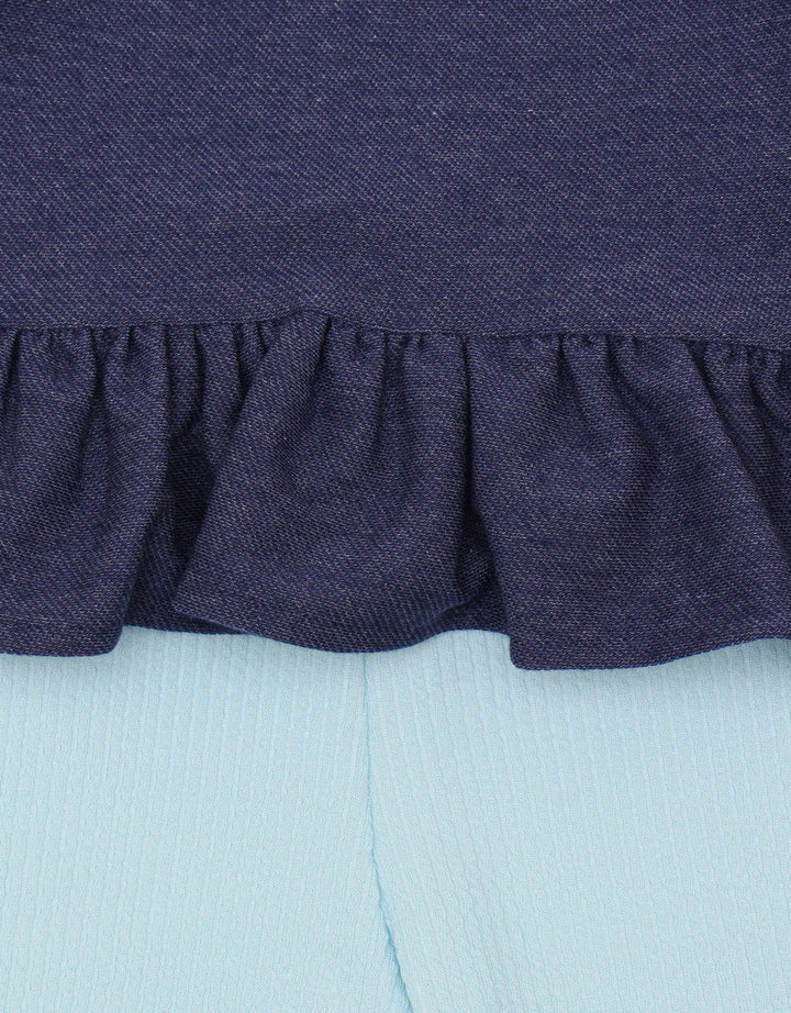 Pipiniko Of Three Denim W Royal Pakaian Setelan Anak Perempuan