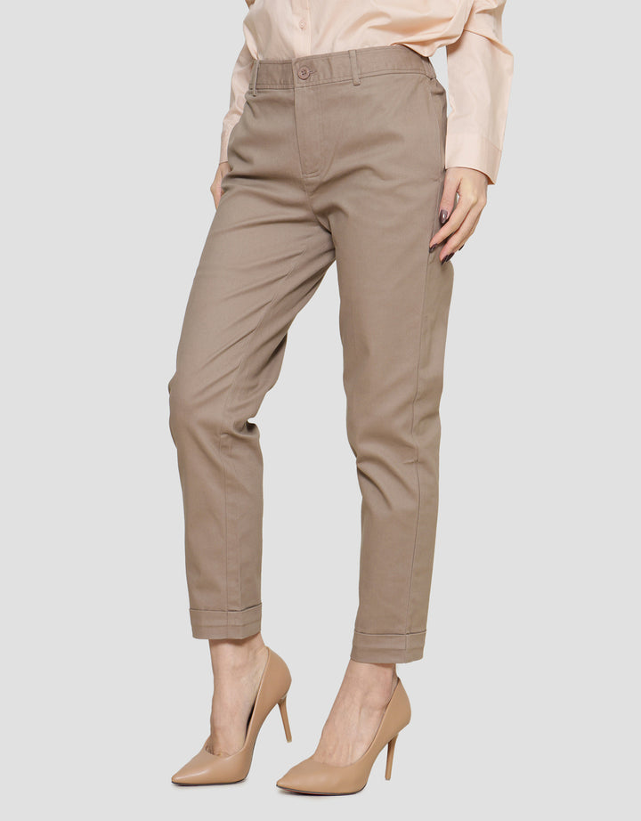 Connexion Slim Fit Turn Up Cuff Bottom Hem Celana Panjang Wanita