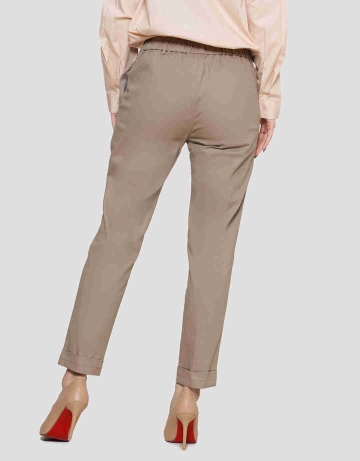 Connexion Slim Fit Turn Up Cuff Bottom Hem Celana Panjang Wanita