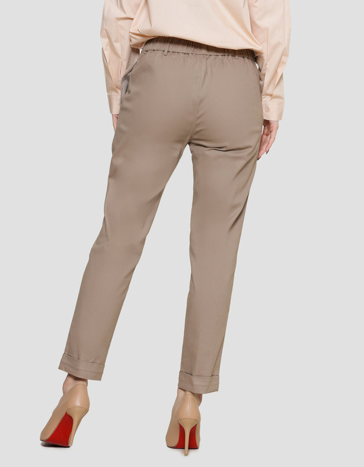 Connexion Slim Fit Turn Up Cuff Bottom Hem Celana Panjang Wanita