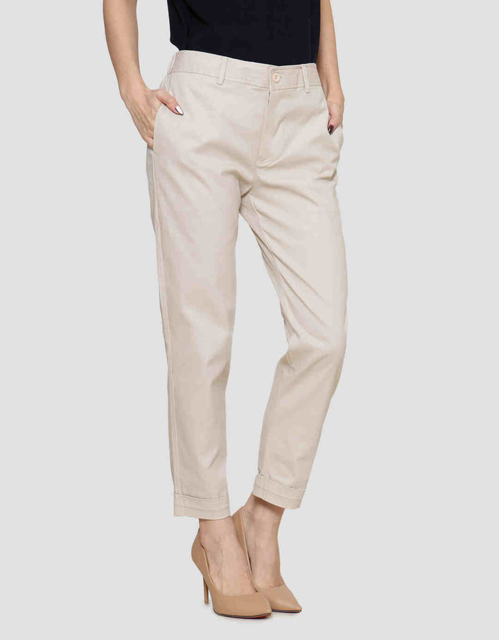 Connexion Slim Fit Turn Up Cuff Bottom Hem Celana Panjang Wanita