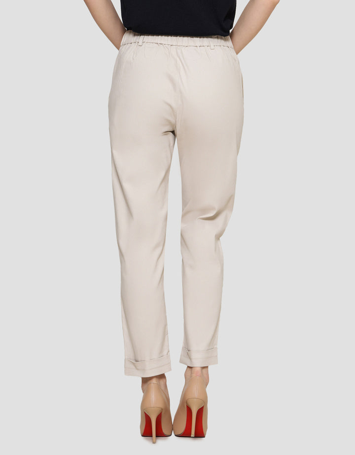 Connexion Slim Fit Turn Up Cuff Bottom Hem Celana Panjang Wanita