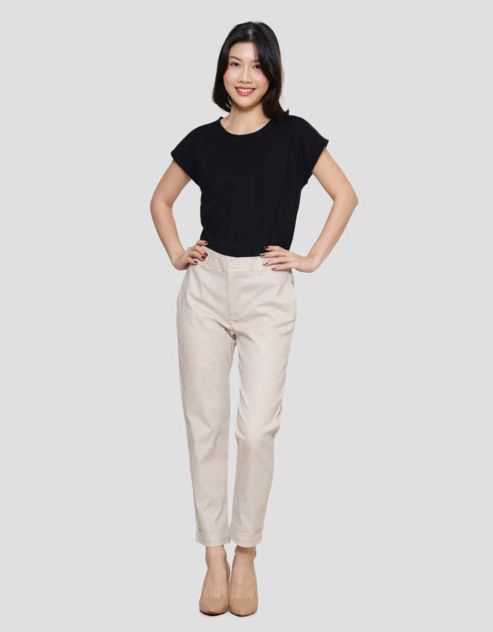 Connexion Slim Fit Turn Up Cuff Bottom Hem Celana Panjang Wanita