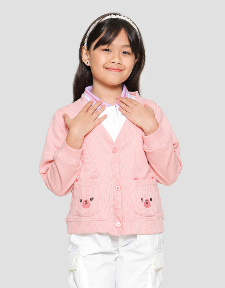 Little M Pocket Embro 1 Cardigan Anak Perempuan