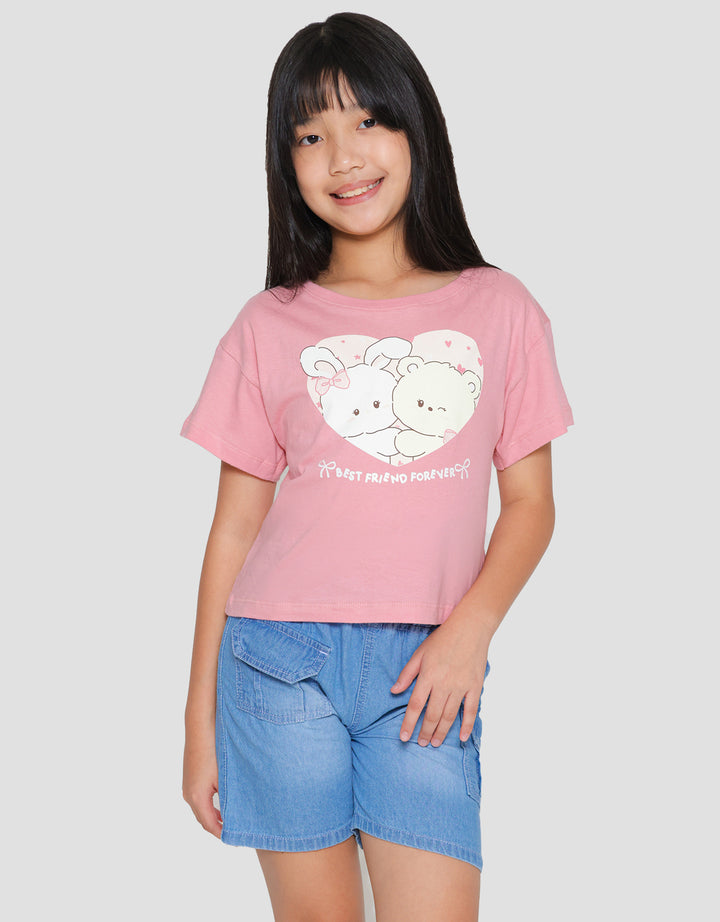 Little M Best Friend Forever Girls Short Sleeve T-Shirt