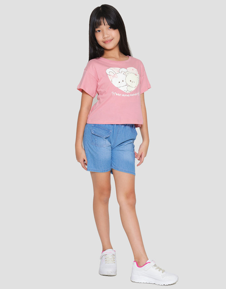 Little M Best Friend Forever Girls Short Sleeve T-Shirt