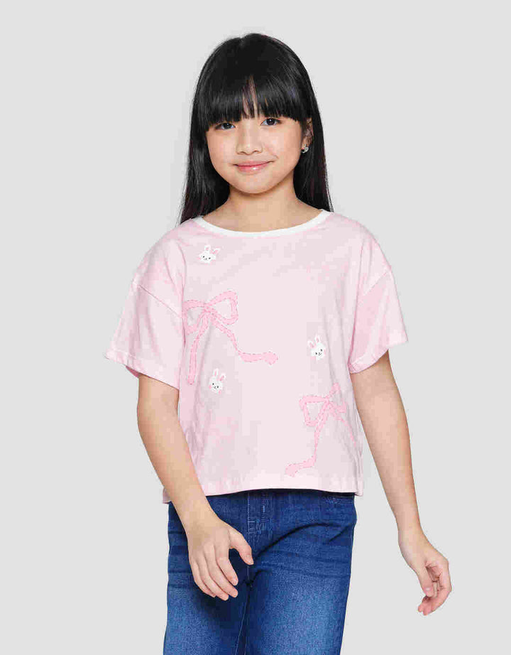 Little M Bunny Coquette Kaos Anak Perempuan