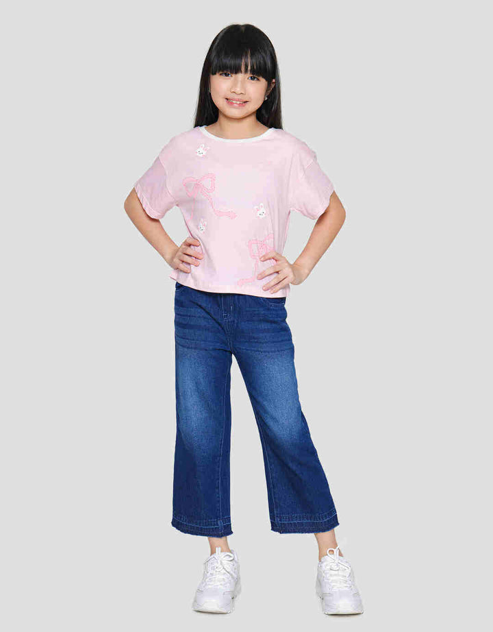 Little M Bunny Coquette Kaos Anak Perempuan